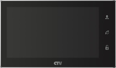 CTV-M3701 черный B Видеодомофон 7", Hands free, детектор движения, сенсорное управление, встроенная память, слот micro SD