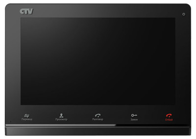 CTV-M4101AHD черный Видеодомофон 10" формата AHD с сенсорным управлением, Touch Screen, детектором движения, функцией видеопамяти, встроенным источником питания