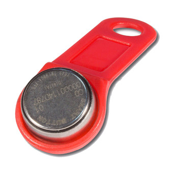 TM1990A iButton TS (красный) TANTOS Ключ Touch Memory с пластиковым держателем