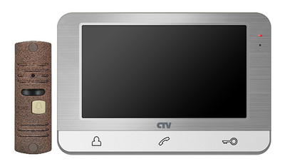 CTV-DP1703 (серебро) Комплект цветного видеодомофона с экраном 7"