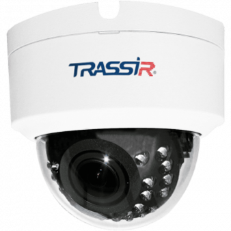 TR-D3123IR2 v4 (2.7-13.5mm) TRASSIR Купольная внутренняя IP видеокамера, ИК, 2Мп, PoE, встроенный микрофон