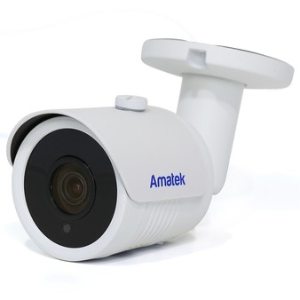 AC-IS804 (3,6) Amatek Уличная цилиндрическая IP видеокамера, объектив 3.6мм, 8Мп, Ик, PoE, SD карты до 512Гб