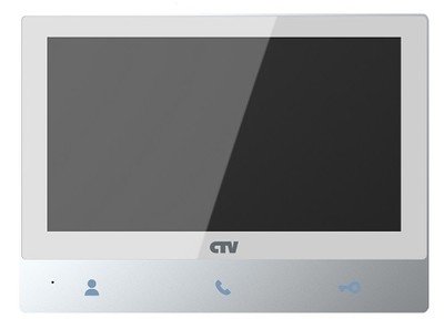 CTV-M4701AHD белый Цветной монитор видеодомофона 7" с поддержкой разрешения Full HD с сенсорным управлением и детектором движения