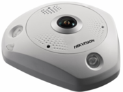 DS-2CD6365G0E-IVS(1.27mm)(B) Hikvision Купольная Fisheye IP видеокамера, 6Мп, PoE, Встроенные микрофон