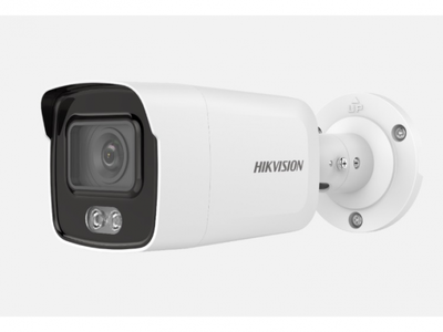 DS-2CD2027G2-LU (4mm) Hikvision Уличная цилиндрическая IP видеокамера, объектив 4 мм, ИК, 2Мп, POE, встроенный микрофон