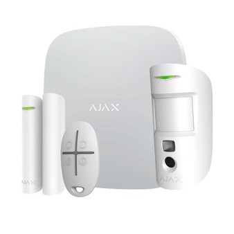 StarterKit Cam Plus Белый Ajax Стартовый комплект системы безопасности с фотоверификацией тревог и поддержкой LTE
