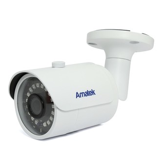 AC-IS202X (2,8) Amatek Уличная цилиндрическая IP видеокамера, обьектив 2.8мм, 2Мп, Ик, PoE