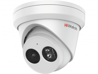 IPC-T022-G2/U (2.8mm) HiWatch Уличная купольная IP видеокамера, объектив 2.8мм, 2Мп, Ик, POE, встроенный микрофон, microSD