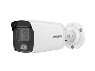 DS-2CD2047G2-LU(4mm) Hikvision Уличная цилиндрическая IP видеокамера, объектив 4мм, ИК, 4Мп, POE, встроенный микрофон, microSD