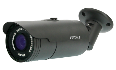 CTV-HDB282A HDV черная Уличная цилиндрическая AHD видеокамера, объектив 2.8-12мм, 2Мп, Ик