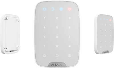 KeyPad Plus Белый Ajax Клавиатура радиоканальная сенсорная с поддержкой защищенных бесконтактных карт и брелоков MIFARE