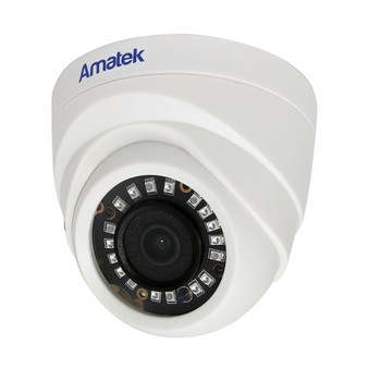 AC-HD202E (3.6) Amatek Купольная внутренняя мультиформатная MHD (AHD/ TVI/ CVI/ CVBS) видеокамера, объектив 3.6мм, 2Мп, Ик