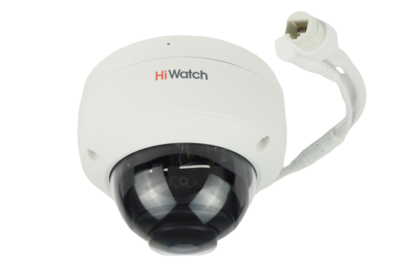 DS-I252M (4 mm) HiWatch Купольная антивандальная IP видеокамера, обьектив 4мм, 2Мп, Ик, POE, Встроенный микрофон, microSD