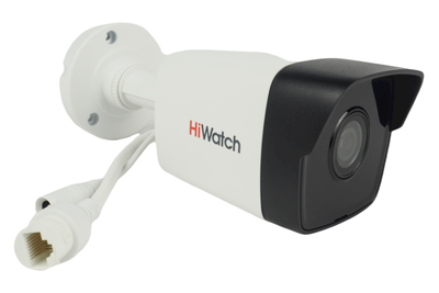 DS-I400(С) (2.8 mm) HiWatch Уличная цилиндрическая IP камера, объектив 2.8мм, 4Мп, Ик, Poe