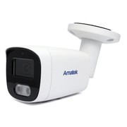 AC-IS803AF (2.8) Amatek Уличная цилиндрическая IP видеокамера, объектив 2.8мм, 8Мп, Ик, PoE, SD карты до 512Гб, встроенный микрофон
