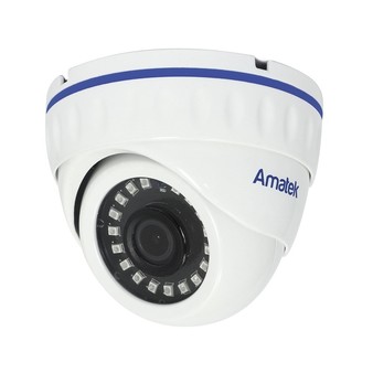 AC-IDV502MX (2.8) Amatek Купольная антивандальная IP видеокамера, объектив 2.8мм, 5Мп, Ик, POE, встроенный микрофон