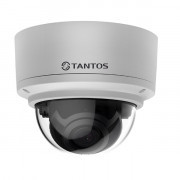 TSi-Ve50VPA TANTOS Антивандальная купольная IP камера, объектив 2.8-12мм, Ик, 5Мп, PoE