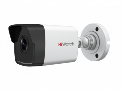 DS-I450M(B) (4 mm) HiWatch Уличная цилиндрическая IP камера, объектив 4мм, ИК, POE, 4 Мп, microSD, встроенный микрофон