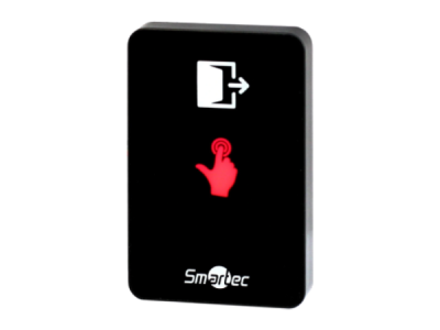 ST-EX410L-BK SmarTec кнопка сенсорная, накладная, черная, НЗ/НР контакты