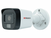 DS-T200A(B) (3.6mm) HiWatch Уличная цилиндрическая HD-TVI камера с гибридной подсветкой видеокамера, объектив 3.6мм, 2Мп, Ик, Встроенный микрофон