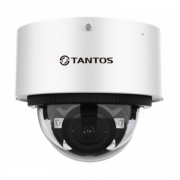 TSi-Vn253VZ TANTOS Антивандальная купольная IP камера, объектив 2.8-12мм, Ик, 2Мп, PoE, встроенный микрофон, microSD