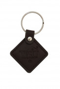 Кожаный брелок с тиснением логотипа VIZIT-RF3.2 коричневый