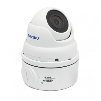 AC-IDV202MF (2,8) Amatek Купольная вандалозащищенная IP видеокамера, объектив 2.8мм, 3Мп, Ик, POE, встроенный микрофон, microSD