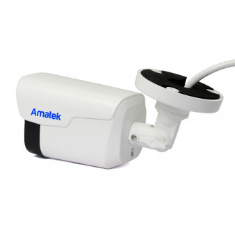 AC-IS402E (2.8) Amatek Уличная цилиндрическая IP видеокамера, объектив 2.8мм, 4Мп, Ик, PoE, встроенный микрофон