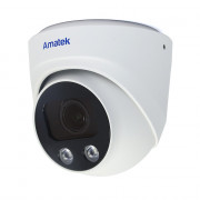 AC-IDV803ZM (мото; 2.7-13.5) с микрофоном Amatek Купольная антивандальная IP видеокамера, объектив 2.7-13.5мм, 4Мп, Ик, POE, аудиовход, выход для питания микрофона