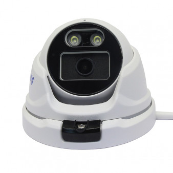AC-IDV402MFSX (2.8) Amatek Купольная антивандальная IP видеокамера, объектив 2.8мм, 4Мп, Ик, POE, встроенный микрофон, microSD