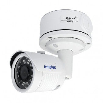 AC-IS402AX (2.8) Amatek Уличная цилиндрическая IP видеокамера, объектив 2.8мм, 4Мп, Ик, POE