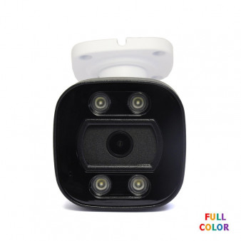 AC-IS402MFSX (2.8) Full Color Amatek Уличная цилиндрическая IP видеокамера, объектив 2.8мм, 4Мп, Ик, POE, встроенный микрофон, microSD