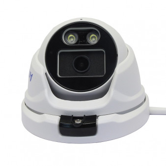 AC-IDV502MFSX (2.8) Amatek Купольная антивандальная IP видеокамера, объектив 2.8мм, 5Мп, Ик, POE, встроенный микрофон, microSD, Full Color