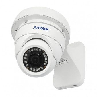 AC-IDV802MX (2,8) Amatek Уличная антивандальная купольная IP камера, объектив 2.8 мм, ИК, POE, 8Мп, встроенный микрофон