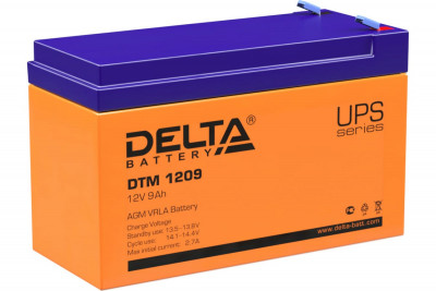 DTM 1209 Delta Свинцово-кислотный, герметичный аккумулятор, 12В/9Ач