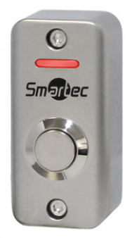 ST-EX012LSM Smartec Кнопка металлическая, 2-х цветный СИД индикатор, накладная, НР контакты