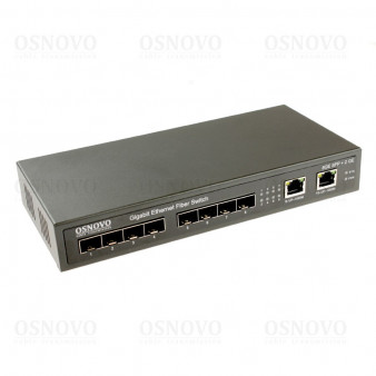 SW-7028 OSNOVO Коммутатор Gigabit Ethernet на 8 SFP + 2 RJ45 портов