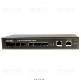 SW-7028 OSNOVO Коммутатор Gigabit Ethernet на 8 SFP + 2 RJ45 портов