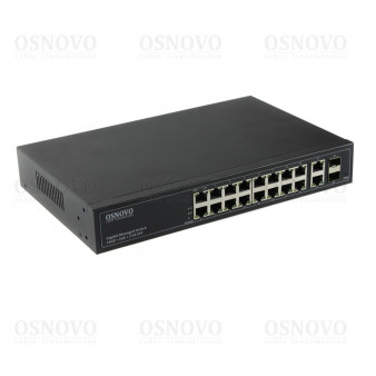 SW-71802/L OSNOVO Коммутатор Gigabit Ethernet управляемый на 18 RJ45 + 2 GE SFP порта