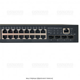 SW-74804/L OSNOVO Управляемый (L2+) коммутатор Gigabit Ethernet на 48 RJ45 + 4 x GE SFP порта