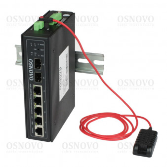 SW-70402/ILS OSNOVO Промышленный управляемый (L2+) коммутатор Gigabit Ethernet на 4GE RJ45 + 2 GE SFP порта