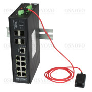 SW-70804/ILS OSNOVO Промышленный управляемый (L2+) коммутатор Gigabit Ethernet на 8GE RJ45 + 4 GE SF