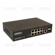 SW-80802/L (150W) OSNOVO Управляемый L2 PoE коммутатор Gigabit Ethernet на 8 RJ45 PoE + 2 x GE SFP порта