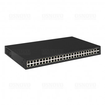 SW-64822 (700W) OSNOVO PoE коммутатор Fast Ethernet на 48 x  RJ45 + 2 x  GE Combo uplink портов