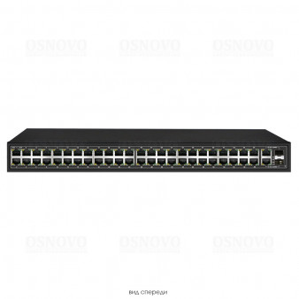 SW-64822 (700W) OSNOVO PoE коммутатор Fast Ethernet на 48 x  RJ45 + 2 x  GE Combo uplink портов