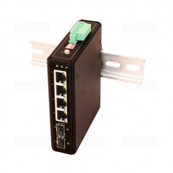 SW-80402/I OSNOVO Промышленный PoE коммутатор Gigabit Ethernet на 4GE PoE + 2 GE SFP порта