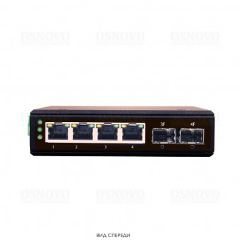 SW-80402/I OSNOVO Промышленный PoE коммутатор Gigabit Ethernet на 4GE PoE + 2 GE SFP порта