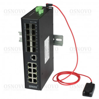 SW-808010/ILS (port 90W, 720W) OSNOVO Промышленный управляемый (L2+) Ultra PoE коммутатор Gigabit Ethernet на 8GE PoE + 10 GE SFP порта