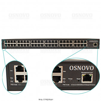 Midspan-24/370RGM OSNOVO Управляемый PoE-инжектор Gigabit Ethernet на 24 порта