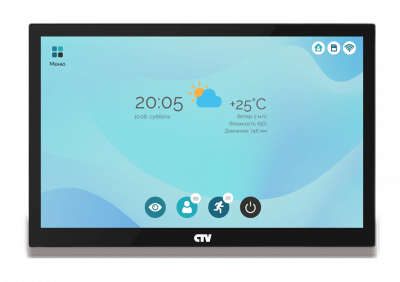 CTV-M5101 Black Монитор видеодомофона с 10" сенсорным дисплеем поддержкой формата AHD и записью в Full HD